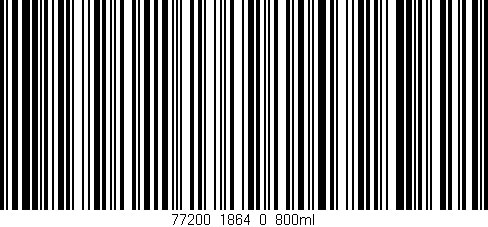 Código de barras (EAN, GTIN, SKU, ISBN): '77200_1864_0_800ml'
