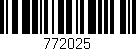 Código de barras (EAN, GTIN, SKU, ISBN): '772025'