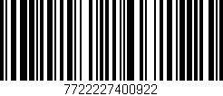 Código de barras (EAN, GTIN, SKU, ISBN): '7722227400922'