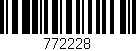 Código de barras (EAN, GTIN, SKU, ISBN): '772228'