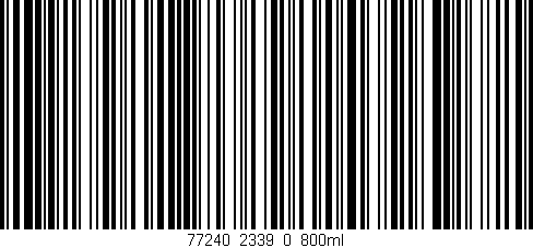 Código de barras (EAN, GTIN, SKU, ISBN): '77240_2339_0_800ml'