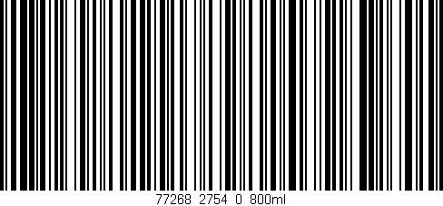 Código de barras (EAN, GTIN, SKU, ISBN): '77268_2754_0_800ml'