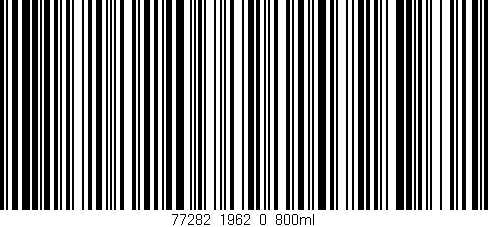 Código de barras (EAN, GTIN, SKU, ISBN): '77282_1962_0_800ml'