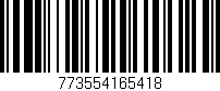 Código de barras (EAN, GTIN, SKU, ISBN): '773554165418'