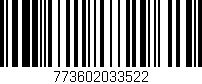 Código de barras (EAN, GTIN, SKU, ISBN): '773602033522'