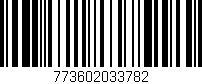Código de barras (EAN, GTIN, SKU, ISBN): '773602033782'