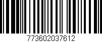 Código de barras (EAN, GTIN, SKU, ISBN): '773602037612'