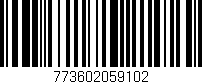 Código de barras (EAN, GTIN, SKU, ISBN): '773602059102'