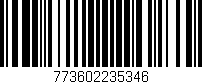 Código de barras (EAN, GTIN, SKU, ISBN): '773602235346'