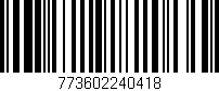 Código de barras (EAN, GTIN, SKU, ISBN): '773602240418'