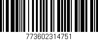 Código de barras (EAN, GTIN, SKU, ISBN): '773602314751'