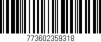 Código de barras (EAN, GTIN, SKU, ISBN): '773602359318'