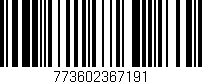 Código de barras (EAN, GTIN, SKU, ISBN): '773602367191'
