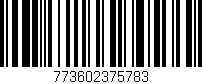 Código de barras (EAN, GTIN, SKU, ISBN): '773602375783'