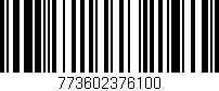 Código de barras (EAN, GTIN, SKU, ISBN): '773602376100'