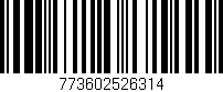 Código de barras (EAN, GTIN, SKU, ISBN): '773602526314'