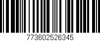 Código de barras (EAN, GTIN, SKU, ISBN): '773602526345'