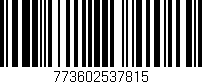 Código de barras (EAN, GTIN, SKU, ISBN): '773602537815'