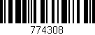 Código de barras (EAN, GTIN, SKU, ISBN): '774308'