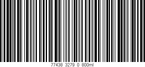 Código de barras (EAN, GTIN, SKU, ISBN): '77438_3279_0_800ml'