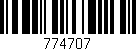 Código de barras (EAN, GTIN, SKU, ISBN): '774707'