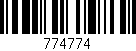 Código de barras (EAN, GTIN, SKU, ISBN): '774774'