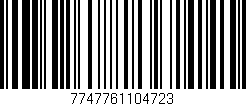Código de barras (EAN, GTIN, SKU, ISBN): '7747761104723'