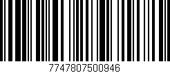 Código de barras (EAN, GTIN, SKU, ISBN): '7747807500946'