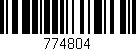 Código de barras (EAN, GTIN, SKU, ISBN): '774804'