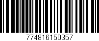 Código de barras (EAN, GTIN, SKU, ISBN): '774816150357'