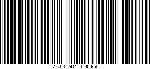 Código de barras (EAN, GTIN, SKU, ISBN): '77498_2411_0_800ml'