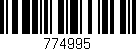 Código de barras (EAN, GTIN, SKU, ISBN): '774995'