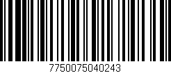 Código de barras (EAN, GTIN, SKU, ISBN): '7750075040243'