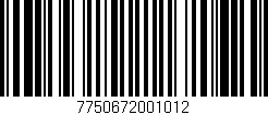 Código de barras (EAN, GTIN, SKU, ISBN): '7750672001012'