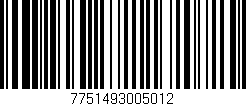 Código de barras (EAN, GTIN, SKU, ISBN): '7751493005012'