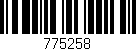 Código de barras (EAN, GTIN, SKU, ISBN): '775258'