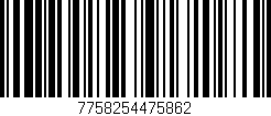 Código de barras (EAN, GTIN, SKU, ISBN): '7758254475862'
