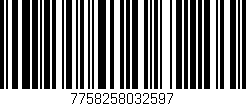 Código de barras (EAN, GTIN, SKU, ISBN): '7758258032597'