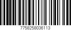 Código de barras (EAN, GTIN, SKU, ISBN): '7758258036113'