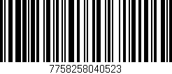 Código de barras (EAN, GTIN, SKU, ISBN): '7758258040523'