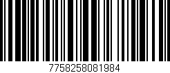 Código de barras (EAN, GTIN, SKU, ISBN): '7758258081984'