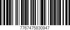 Código de barras (EAN, GTIN, SKU, ISBN): '7767475830947'