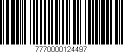 Código de barras (EAN, GTIN, SKU, ISBN): '7770000124497'