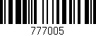 Código de barras (EAN, GTIN, SKU, ISBN): '777005'