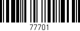 Código de barras (EAN, GTIN, SKU, ISBN): '77701'
