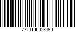 Código de barras (EAN, GTIN, SKU, ISBN): '7770100036850'