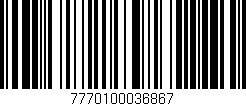 Código de barras (EAN, GTIN, SKU, ISBN): '7770100036867'