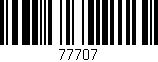 Código de barras (EAN, GTIN, SKU, ISBN): '77707'