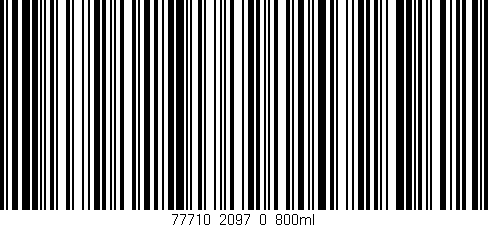 Código de barras (EAN, GTIN, SKU, ISBN): '77710_2097_0_800ml'