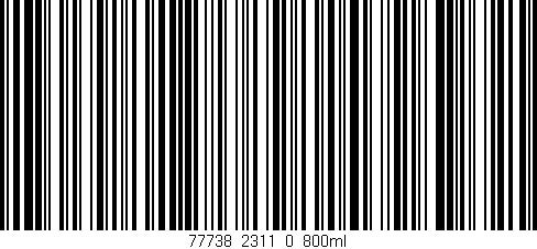 Código de barras (EAN, GTIN, SKU, ISBN): '77738_2311_0_800ml'